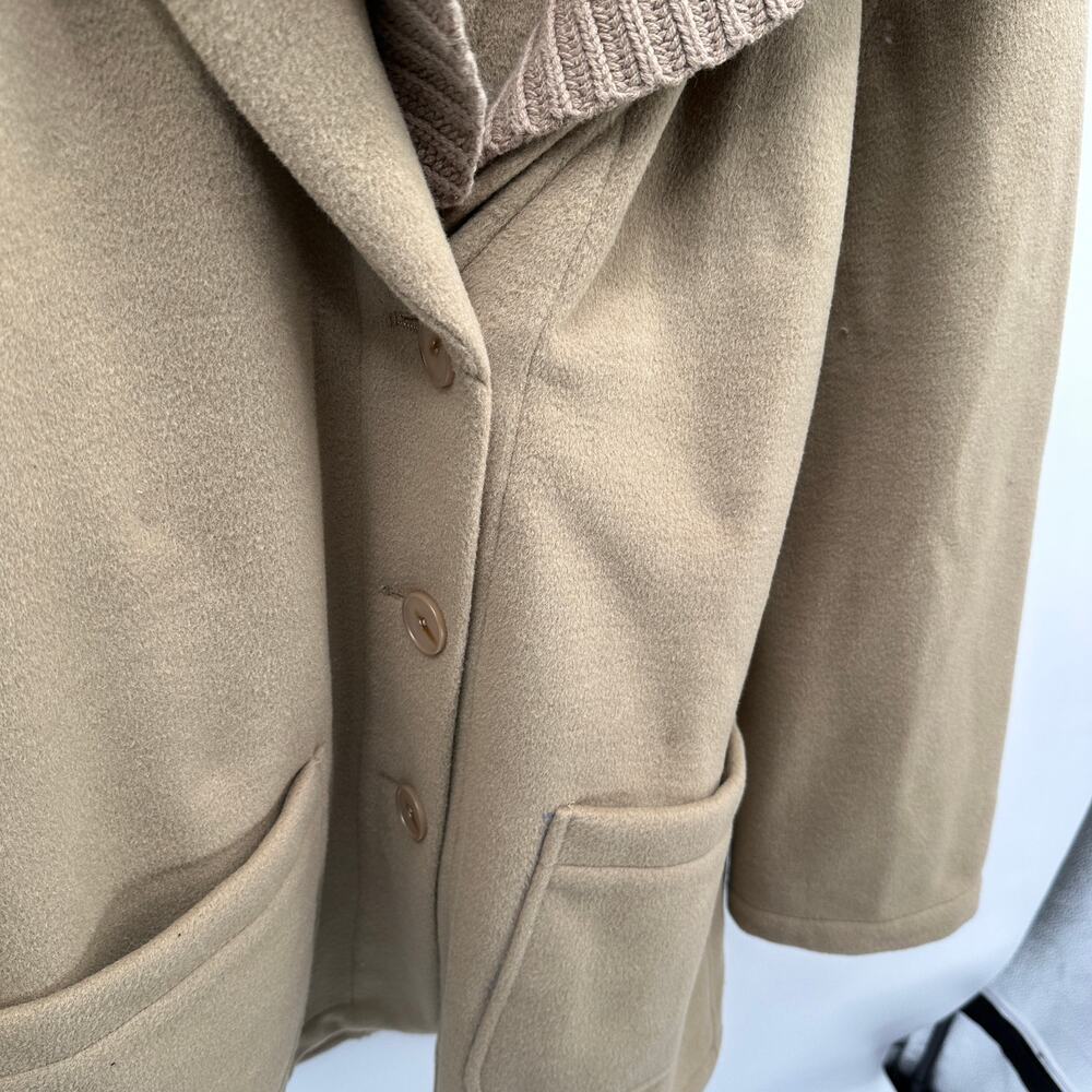 SPLENDID NWT Evereve Nikki Tan Oatmeal Hooded Pea Coat // S - Picture 14 of 15